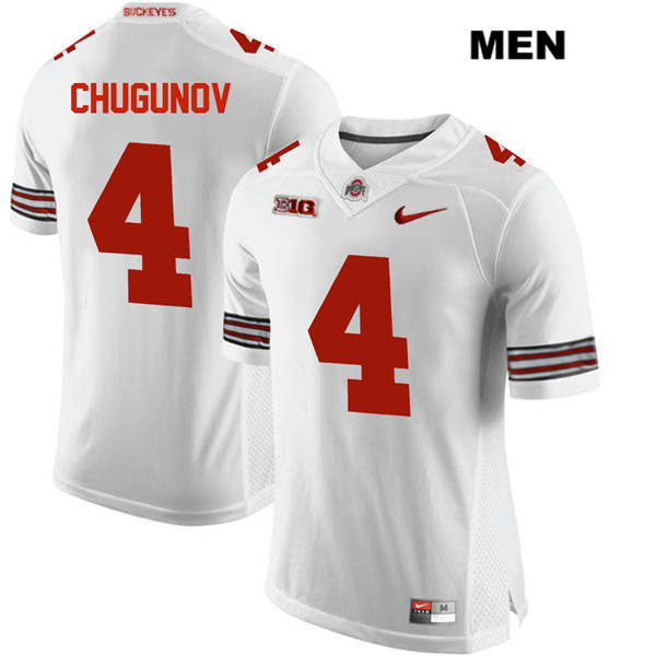 Ohio State Buckeyes Men's Chris Chugunov #4 White Authentic Nike College NCAA Stitched Football Jersey DO19U22GL